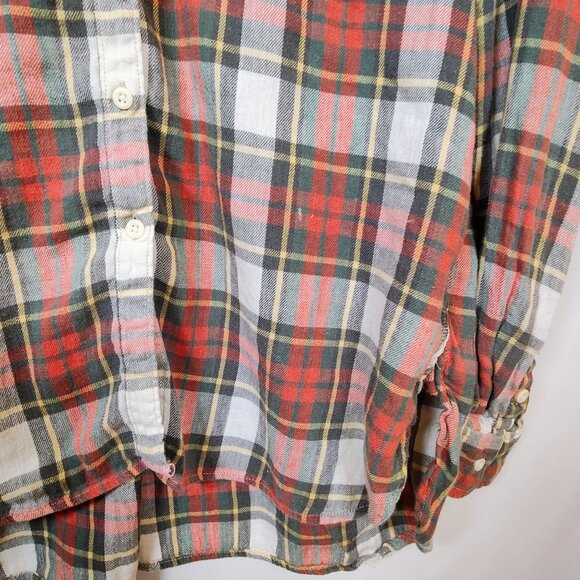 Denim & Supply Ralph Lauren Women's XL Utility Plaid Long Sleeve Shirt - Picture 13 of 13